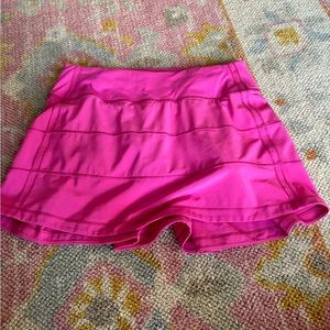 lululemon sonic pink pace rival mid rise skirt size 2
